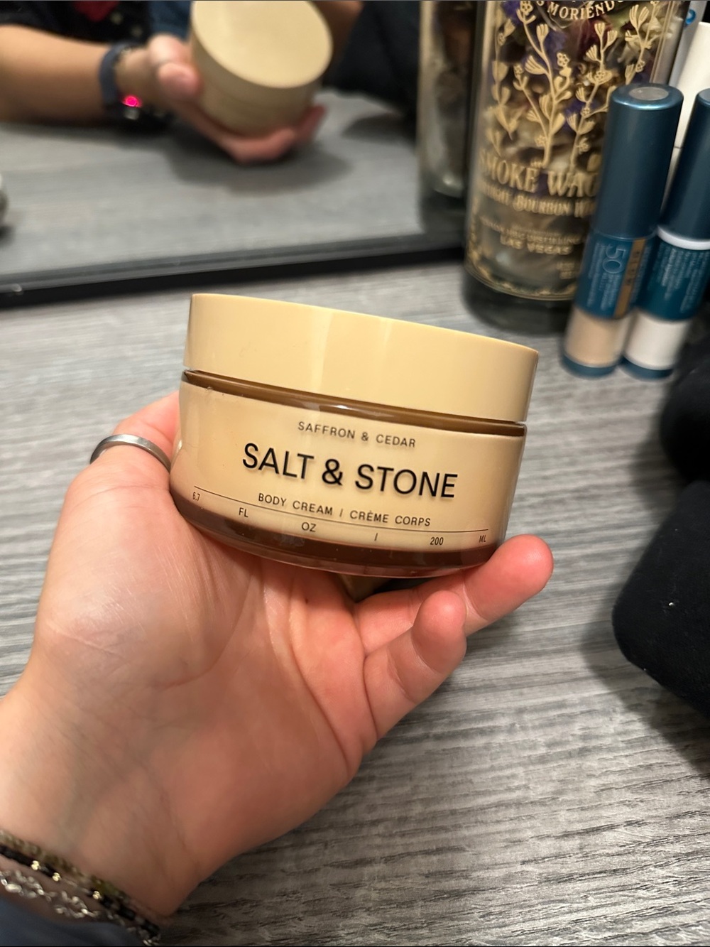 Salt & Stone saffron and cedar body cream